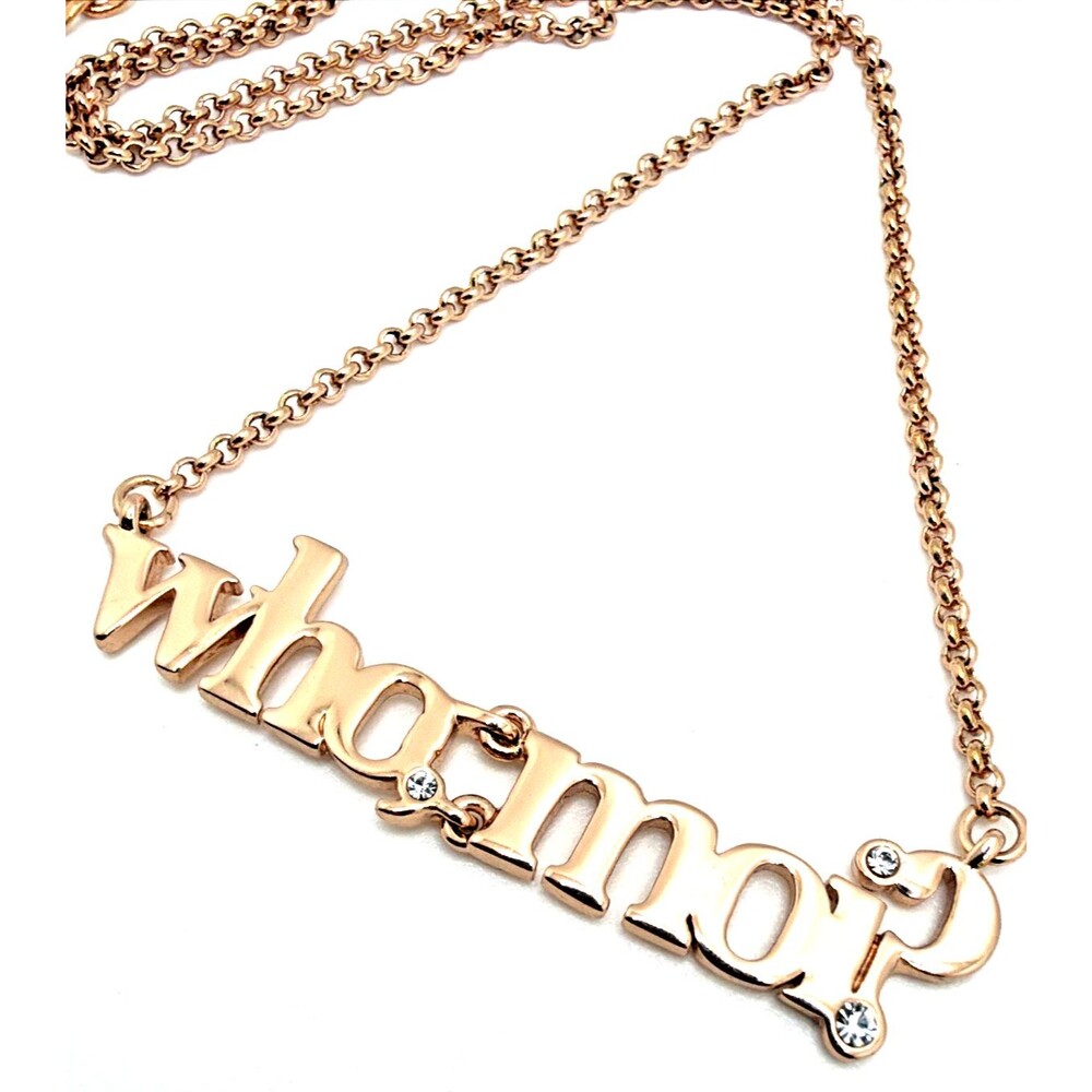 RARE Disney x Kate Spade WHO MOI Pendant Necklace CZ Miss Piggy 17" to 20" HTF